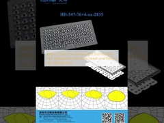 304pcs 2835LEDs mit 4 Lichtverteilungen IP65 Wasserdicht Niedrigglanz Straßen- und Parkplatzbeleuchtung Linse
