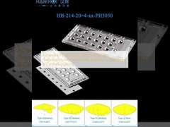 Erweiterte PC 3030 LED-Optik 92% Lichtübertragung Breitwinkel für Straßen- und Parkplatzbeleuchtung