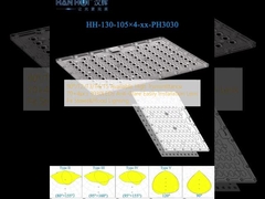 90°/T2/T3/T4/T5 Verfügbar Hohe Durchlässigkeit 70×4pcs 3030LEDs Anti-Glanz Einfach zu installieren Linsen passen Straßen- und Flutbeleuchtung