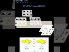 24 Stück 3030LEDs 59,6×49,6mm Kleine Quadratlinse Einheitliche Lichtleistung Niedrigglanzbereich Straßenbeleuchtung und Scheinwerferlinse