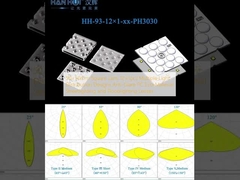 50×50mm Quadratliche Linse 12×1pcs Mehrfache Lichtverteilung Designs Anti-Glare PC Öko-Material Straßenbeleuchtung und Scheinwerfer Linsen