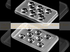 124x75mm 8 In 1 Objektiv für 7070LEDs, 30°/55°/T3M Strahlwinkel, High-Efficiency Street Lighting Lens