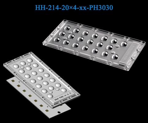 210×104mm Size 80pcs 3030 Chips Waterproof Glare Reduction Street & Park Lot Lighting Lens