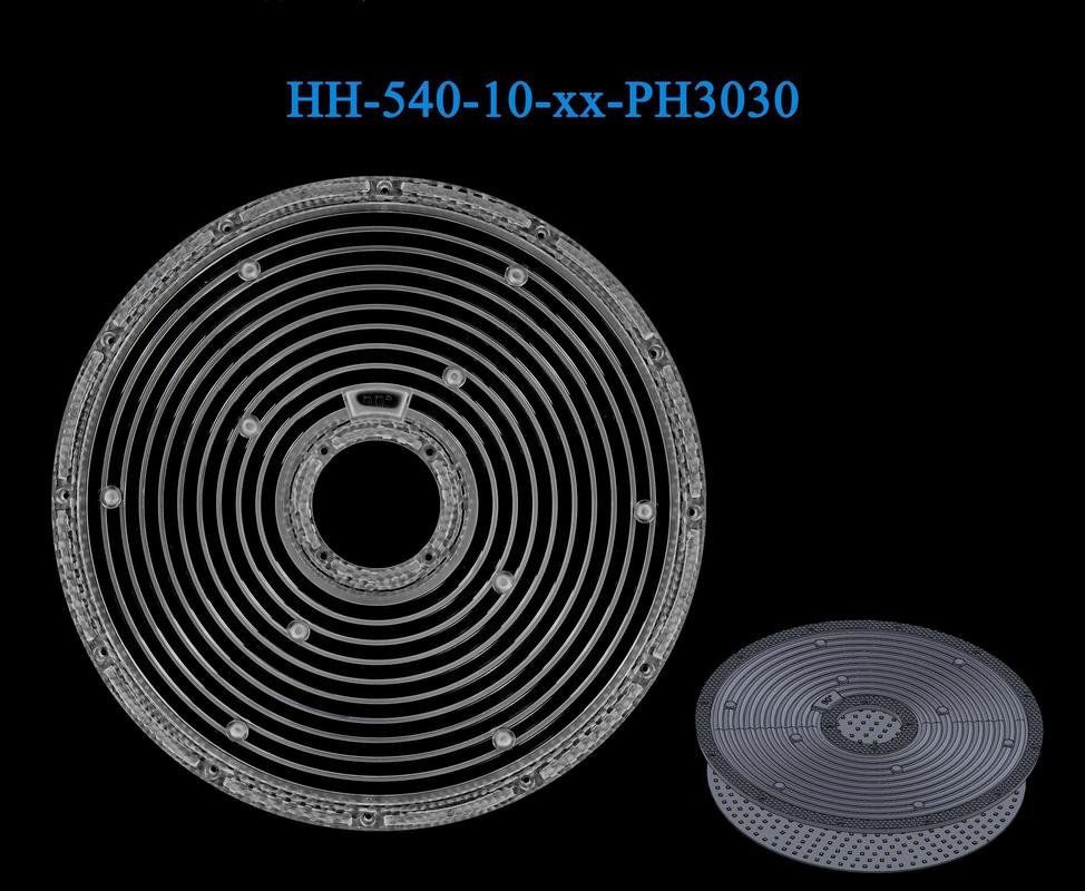Φ293mm Size 3030/2835LEDs Popular Precision Lighting LED Lens For 10 Rings UFO High Bay Light 